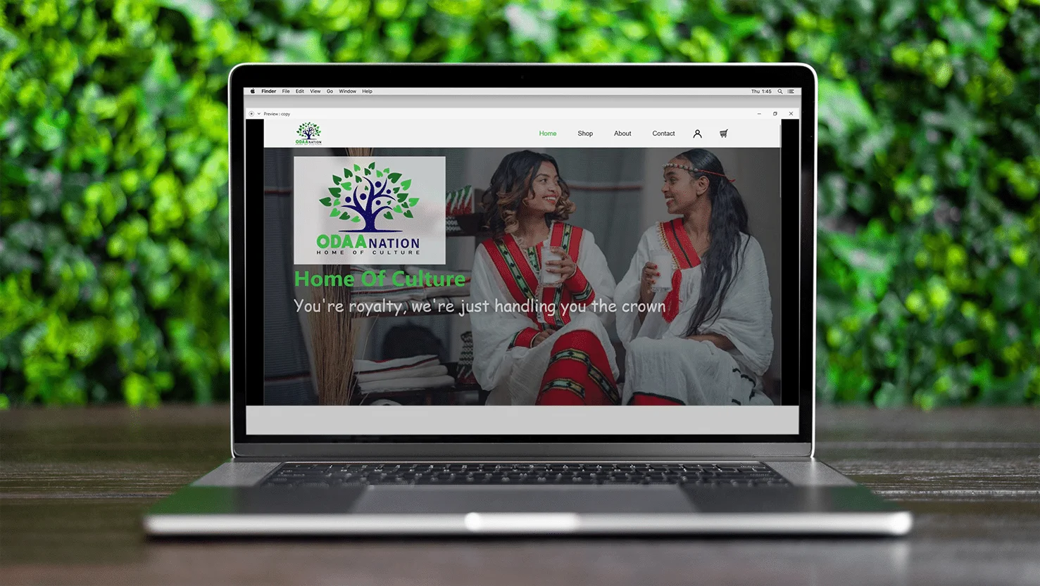 Cultural Clothing Website for Odaa Nation